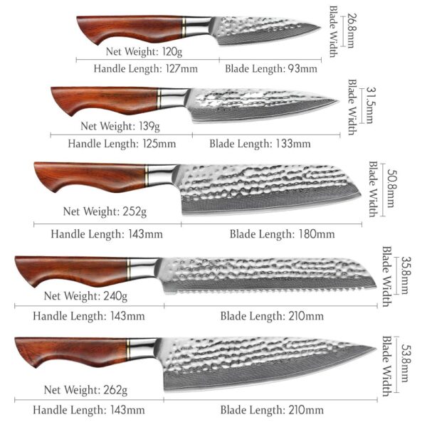 Chef Knives Set-5810 - Image 3